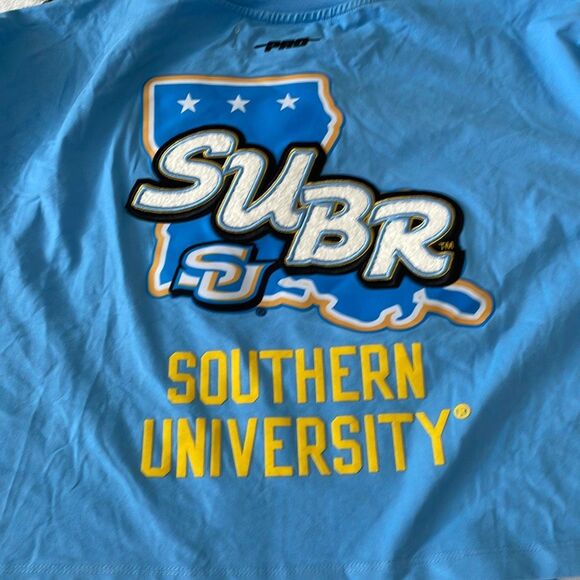 New women’s southern university blue cropped short sleeve t shirt size XS - Picture 10 of 11